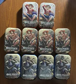 One Piece TCG Tin Pack Vol. 2 (TS-02, OP-13) Set of 10 New & Sealed - Image 1
