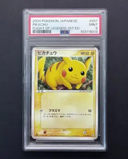PSA 9 - Pikachu 037/082 Flight of Legends 1st Ed. 2004 | Japanese Pokemon Card - Image 1