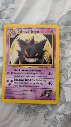 Pokemon TCG Sabrina's Gengar 29/132 Gym Challenge Non-Holo Card WOTC - Image 1
