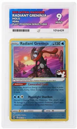 Pokemon TCG Radiant Greninja 046/189 Prize Pack Series 3 Play! Stamped Ace 9 - Image 1