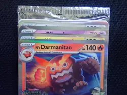 POKEMON JOURNEY TOGETHER PRERELEASE STAFF STAMPED 4 CARD PROMO PACK NEW & SEALED - Image 2