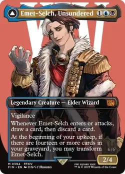 Emet-Selch, Unsundered / Hades, Sorcerer of Eld (Borderless) -Foil Near Mint MTG - Image 1