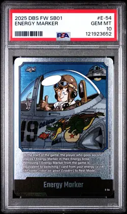 Bandai - Dragon Ball Super Card Game Energy Marker FW SB01 E-54 Foil PSA 10 - Image 1