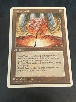 Mana Vault 4th Edition Mtg Magic The Gathering Card LP - Image 1