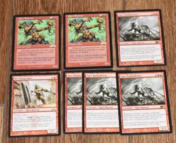 MTG 7x Red Rare Creatures Ogre Shaman, Battledriver, Wrecking - Image 1