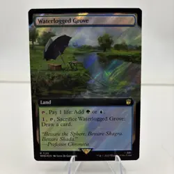 Waterlogged Grove Extended Art Surge Foil Magic MTG Doctor Who 1125 NM - Image 1