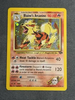 Blaine's Arcanine - Holo - 1/132 Gym Challenge - Pokemon TCG - 2000 - Image 1