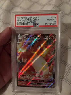 2020 Pokemon SWSH Charizard VMAX 020/189 Darkness Ablaze PSA 10 GEM MINT - Image 1