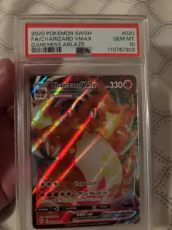 2020 Pokemon SWSH Charizard VMAX 020/189 Darkness Ablaze PSA 10 GEM MINT - Image 2