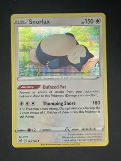 Snorlax 143/196 Holo Rare Lost Origin Pokemon Near Mint - Image 1