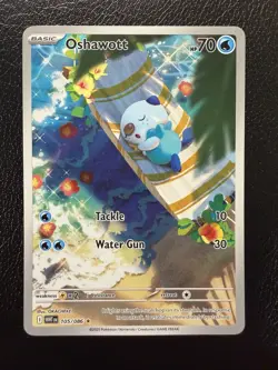 Pokemon TCG Oshawott 105/086 Sv: White Flare Holo NM - Image 1