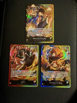 One Piece Three Brothers ST13 Foil Leaders Monkey D Luffy & Sabo & Portgas D Ace - Image 1