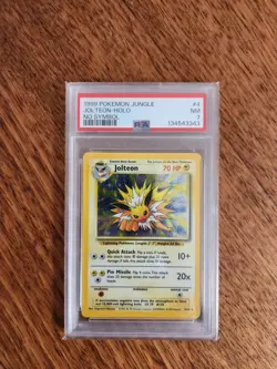 Pokemon TCG Jolteon Jungle 4/64 Holo Unlimited Holo Rare no symbol PSA 7 - Image 2