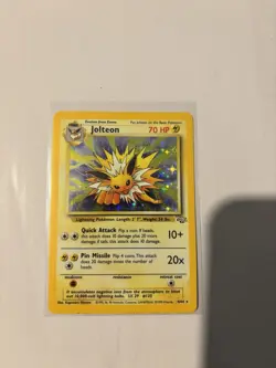 Pokemon Jolteon TCG Jungle Holo Card 4/64 Unlimited Rare WOTC - Image 1