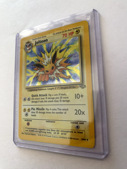 Jolteon Holo Rare Jungle 4/64 Unlimited Pokemon Card TCG - Image 2