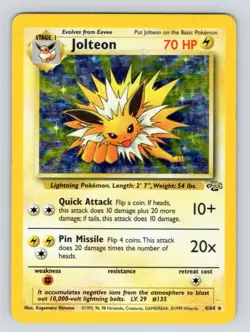 MP Pokemon TCG Jolteon Jungle 4/64 Holo Unlimited Holo Rare - Image 1