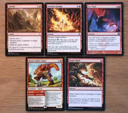 Set of 10 Different Red Target Damage / Removal Cards *NM* Magic MTG Red Decks - Image 2