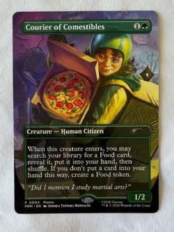 Courier of Comestibles Magic the Gathering TMNT Ninja Turtles Rare Promo - Image 1