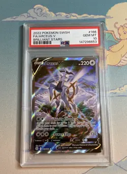 Pokemon TCG Arceus V 166/172 Brilliant Stars Alt Art - GEM MINT PSA 10 ⛅ - Image 1