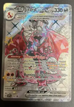 Pokemon Charizard ex SVP 074 Scarlet & Violet Black Star Promo Holo Full Art NM - Image 1