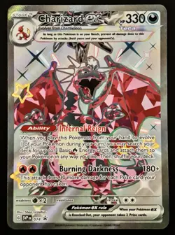 Pokemon Charizard ex SVP 074 Scarlet & Violet Black Star Promo Holo Full Art NM - Image 2