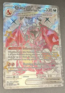 Pokemon Charizard ex SVP 074 Scarlet & Violet Black Star Promo Holo Full Art NM - Image 3