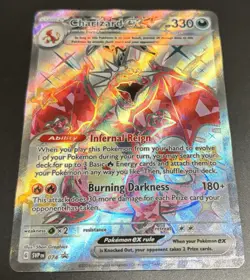 Pokemon Charizard ex SVP 074 Scarlet & Violet Black Star Promo Holo Full Art NM - Image 4