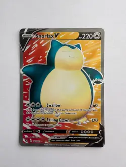 Snorlax V 197/202 Full Art Sword & Shield Base Pokemon TCG - Image 1