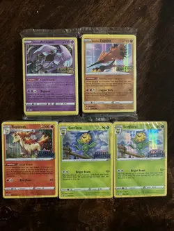 POKEMON EVOLVING SKIES GALARIAN ZAPDOS + MOLTRES SWSH124 + 125 SEALED PR PROMO - Image 1