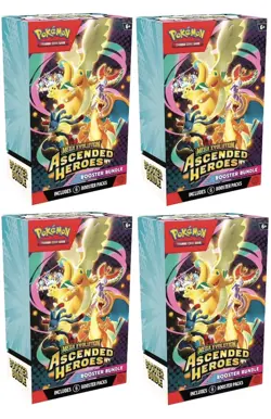Pokemon TCG Mega Evolution Ascended Heroes Booster Bundle x4 - PRESALE - Image 1