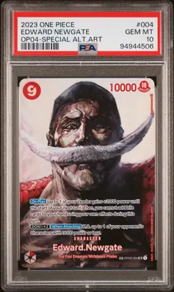 Edward Newgate Special Alternate Art 2023 One Piece OP04 ENGLISH PSA 10 - Image 1