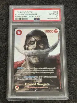Edward Newgate Special Alternate Art 2023 One Piece OP04 ENGLISH PSA 10 - Image 3