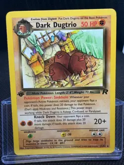 Pokemon Dark Dugtrio 1st Edition 23/82 - Team Rocket - LP/English - Image 1