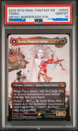 2025 MTG FINAL FANTASY #0323 ESPER TERRA/TERRA, MAGICAL ADEPT PSA 10 - Image 1