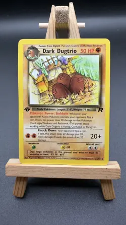 Pokemon TCG Dark Dugtrio Team Rocket 23/82 1st Edition Regular Rare LP - Image 1