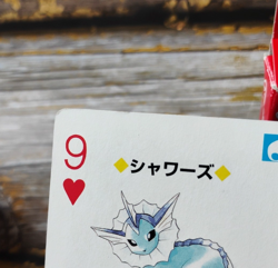 Vaporeon - Pokemon Poker Playing Card - vtg 1996 Red/Charizard Deck - LP - Image 3
