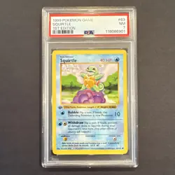 Squirtle 63/102 Base Set 1st Edition PSA 7 Pokemon TCG Card English 1999 - Image 1