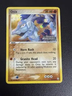 Pokemon TCG Onix Card 69/109 EX Team Rocket Returns Reverse Holo LP - Image 1