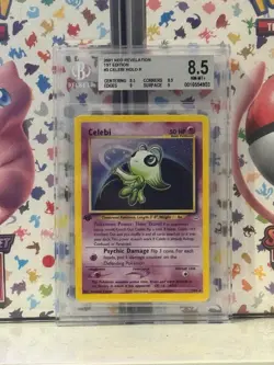 Pokemon Neo Revelations Celebi 1st Edition Holo Card Graded BGS 8.5 NM-MT - Image 1