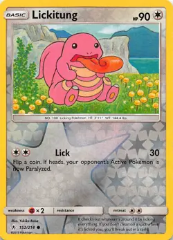 Lickitung 152/214 Common Unbroken Bonds Pokemon Reverse Holo Near Mint - Image 1