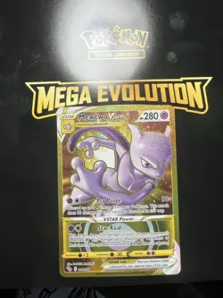 Pokemon TCG Mewtwo VSTAR 086/078 Secret Rare Gold NM (SKU 1-5) - Image 1