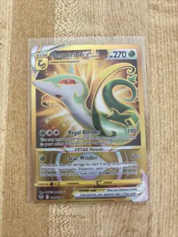 Pokemon Serperior VSTAR 210/195 Silver Tempest Gold Secret Rare Full Art Holo NM - Image 1