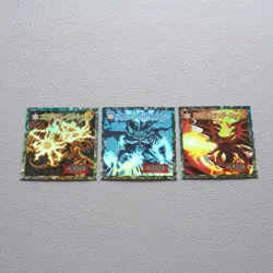 Yu-Gi-Oh Morinaga Slifer Obelisk Ra God 3 Set Sticker Sealdass Japanese i516 - Image 2