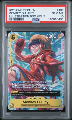 PSA 10 One Piece (4) Luffy Zoro Mihawk Perona Consecutive Illustration Box Vol 3 - Image 2