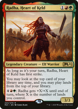 MTG Promo Radha, Heart of Keld PM21 #224p Rare - Image 1