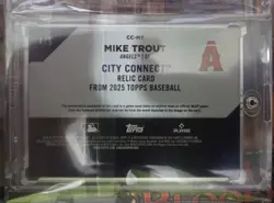 2025 Topps Series 1 - City Connect Swatch Collection Mike Trout #CC-MT Red 4/5 - Image 2