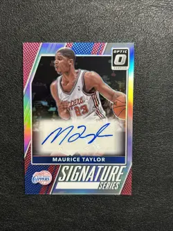 2017 18 Donruss Optic Maurice Taylor Auto #59 Los Angeles Clippers MT - Image 1
