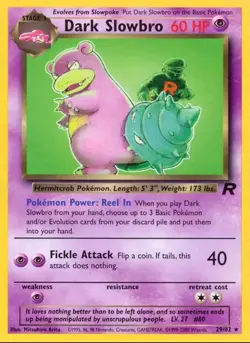 Dark Slowbro - 29/82 - Pokemon Team Rocket Unlimited Rare Card WOTC LP - Image 1