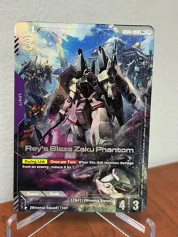 GUNDAM CARD GAME GD04-053 R+ Rey's Blaze Zaku Phantom- PHANTOM ARIA - Image 1
