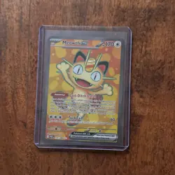 Pokemon Meowth EX 107/088 Full Art Holo Rare EX POR 170 HP TCG Card - Image 1